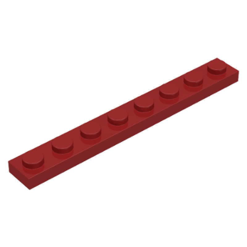Plaat 1x8 Dark Red